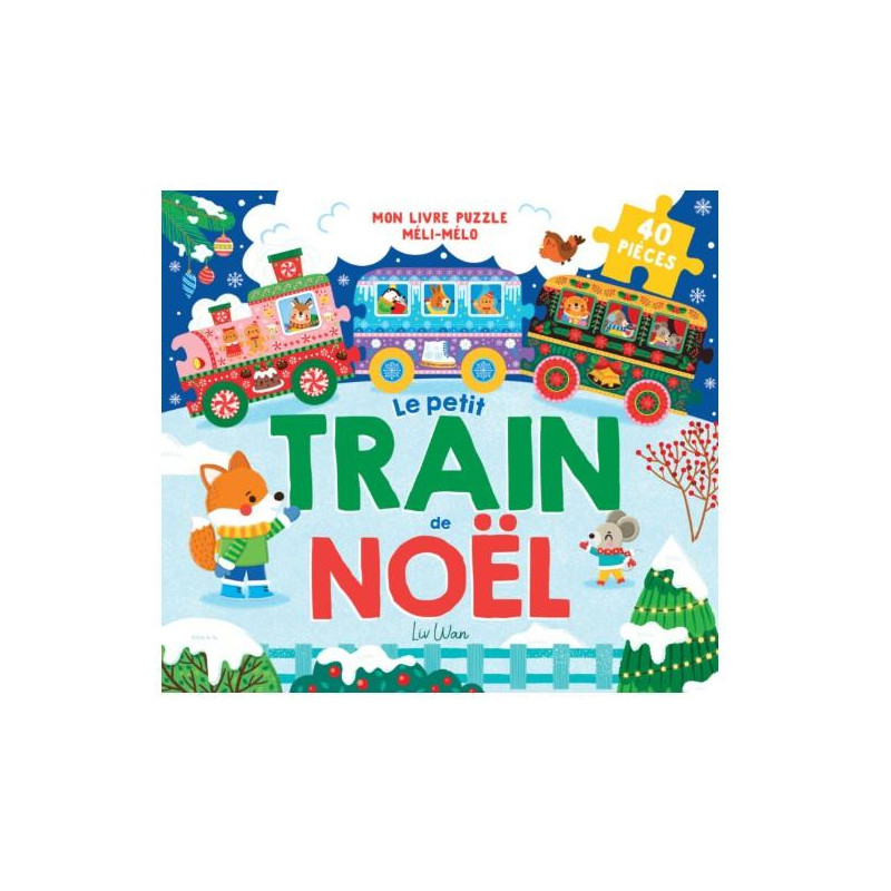 Mon livre puzzle méli-mélo : Le petit train de noël