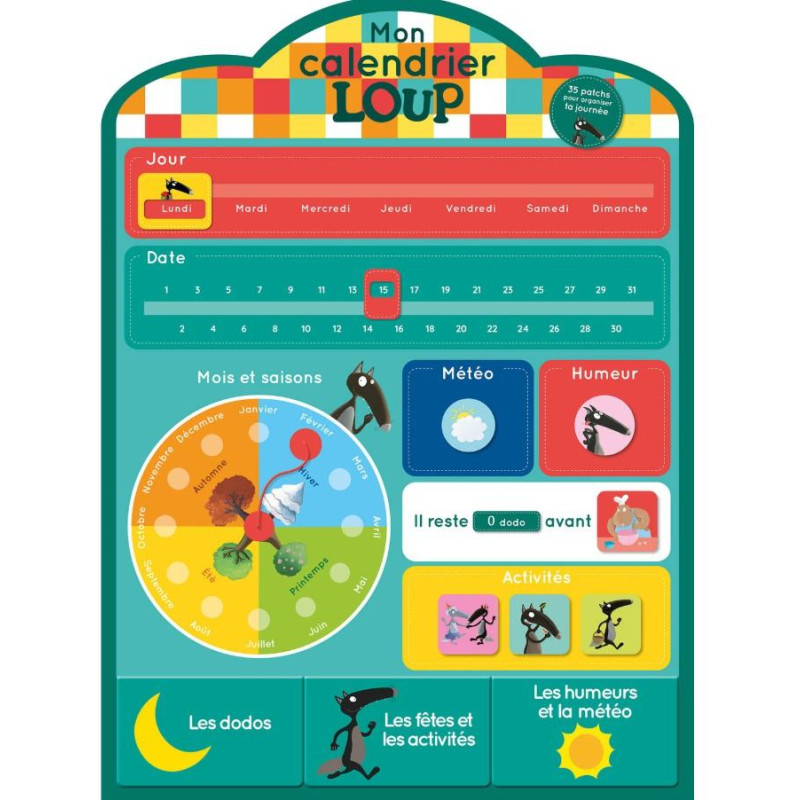 MON CALENDRIER EN TISSU LOUP