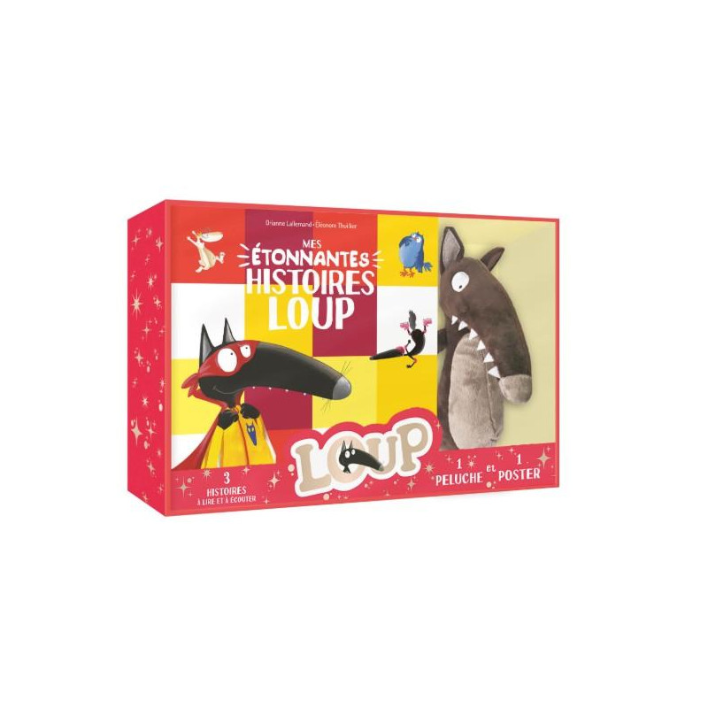 COFFRET PELUCHE MES ÉTONNANTES HISTOIRES LOUP