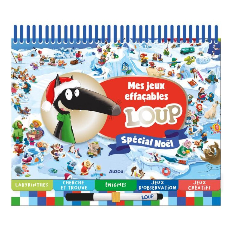 MES JEUX EFFAÇABLES LOUP - SPÉCIAL NOËL