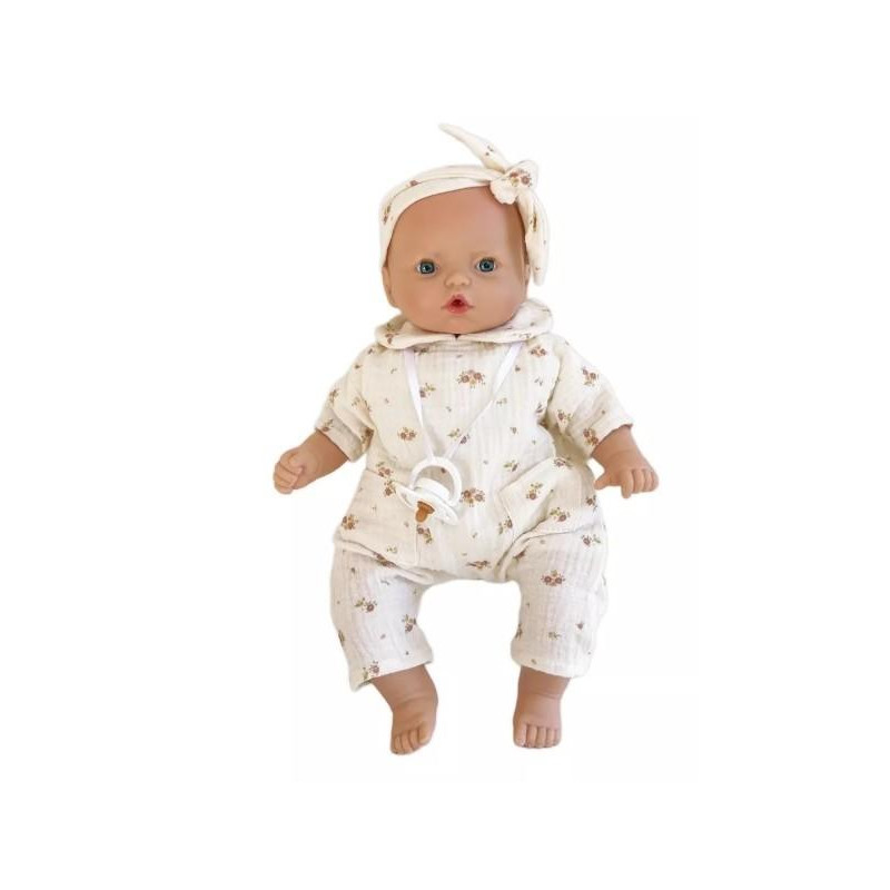 Poupée Maria 36 cm flores rosa