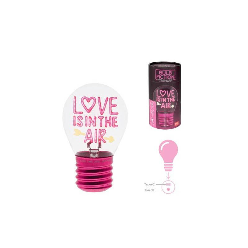 LAMPE DE TABLE AMPOULE - LOVE IS IN THE AIR