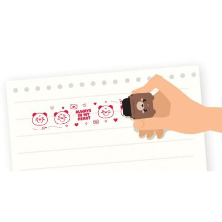 TAMPON ROULEAU DÉCORATIF - TEDDY BEAR