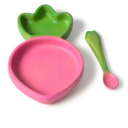 Ramona the Radish Vaisselle Enfant Assiette & Cuillère