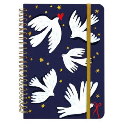 CARNET SPIRALES RIGIDE A5 CHOUETTE LA VIE