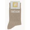 Chaussettes à Paillettes à message Trésor Beige