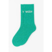 Chaussettes à Paillettes à message Wesh - Green Queen