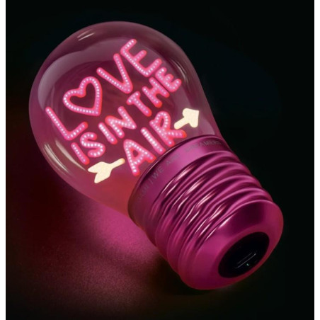 LAMPE DE TABLE AMPOULE - LOVE IS IN THE AIR