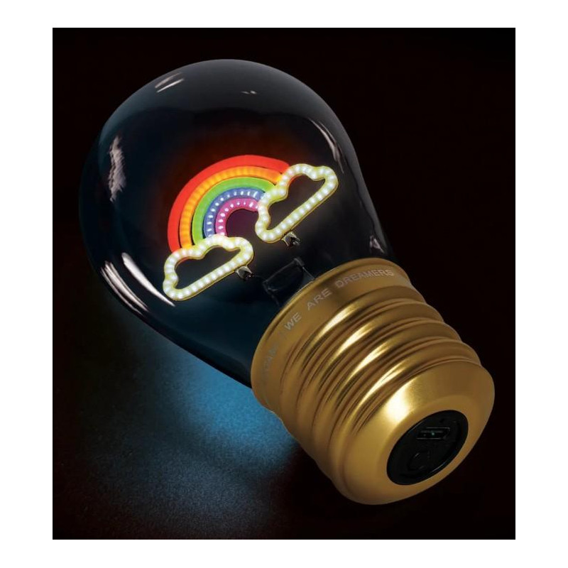 LAMPE DE TABLE EN FORME D'AMPOULE - RAINBOW