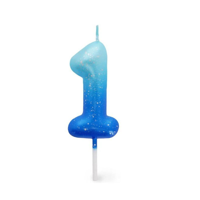 HAPPY BIRTHDAY CANDLE - BOUGIE POUR GATEAU - 1 - BLUE