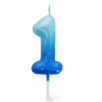 HAPPY BIRTHDAY CANDLE - BOUGIE POUR GATEAU - 1 - BLUE