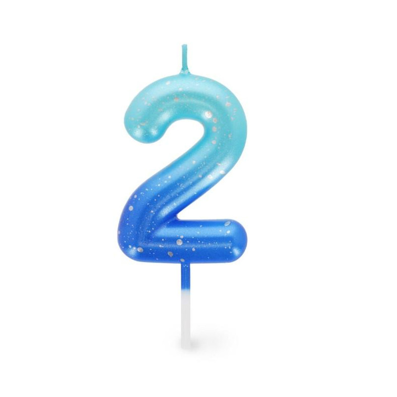 HAPPY BIRTHDAY CANDLE - BOUGIE POUR GATEAU - 2 - BLUE