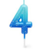 HAPPY BIRTHDAY CANDLE - BOUGIE POUR GATEAU - 4 - BLUE