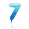 HAPPY BIRTHDAY CANDLE - BOUGIE POUR GATEAU - 7 - BLUE