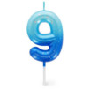 HAPPY BIRTHDAY CANDLE - BOUGIE POUR GATEAU - 9 - BLUE