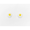 Boucles d'oreilles en porcelaine - Pâquerette