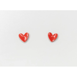 Boucles d'oreilles en porcelaine - Coeur