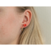 Boucles d'oreilles en porcelaine - Coeur
