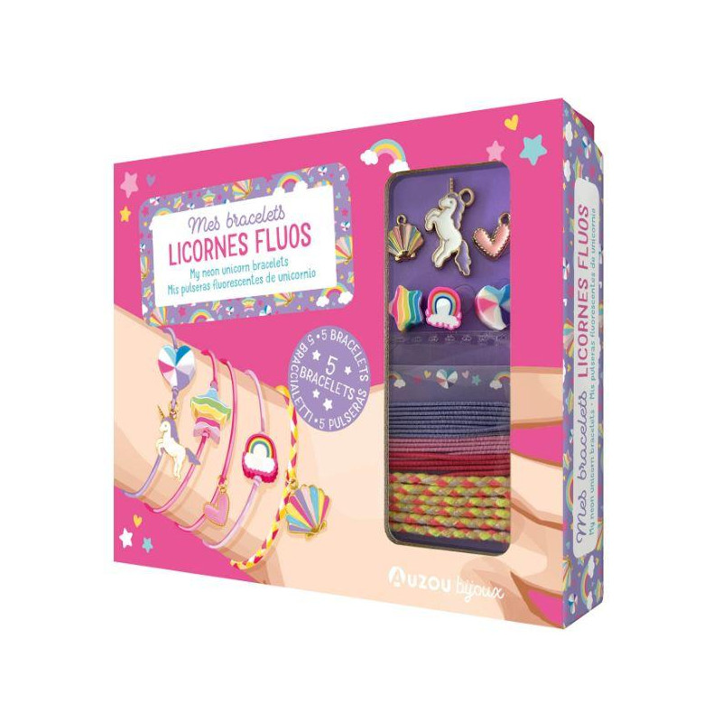 MES BRACELETS LICORNES FLUOS